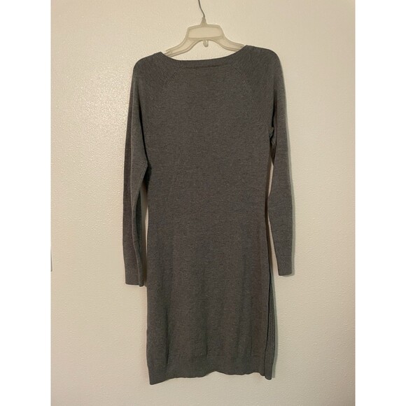 ANA Women's Heather Gray Long Sleeve Sweater Dress Size M - Picture 2 of 4